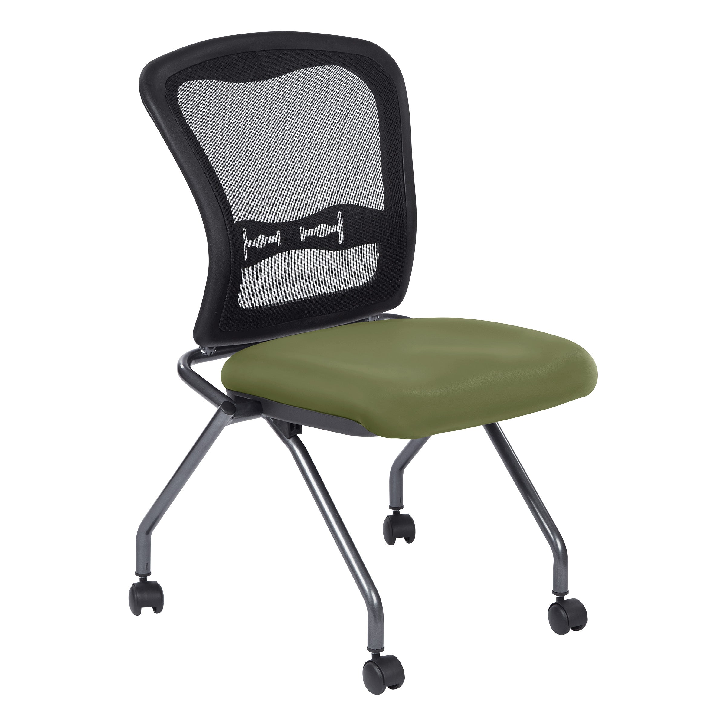 Deluxe Armless Folding Chair With ProGrid® Back
